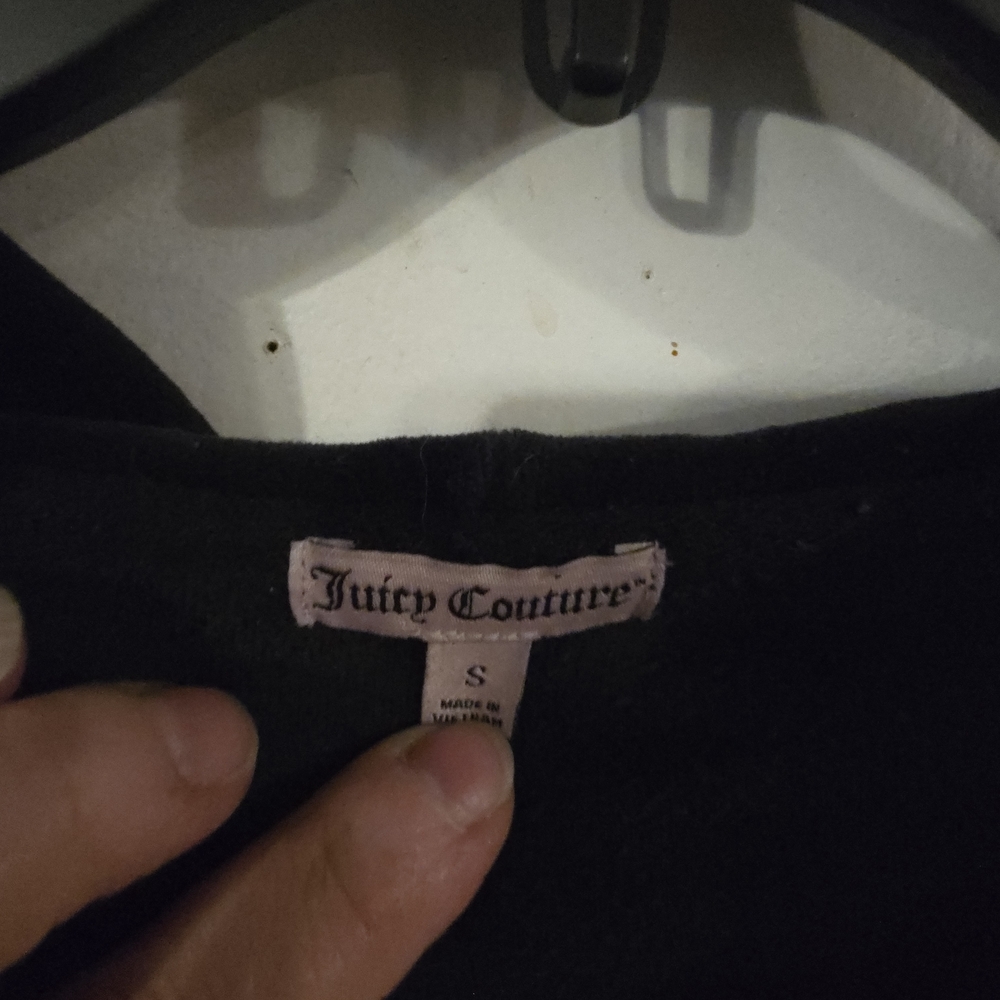 Juicy Couture Black Velour Hoodie - Picture 3 of 4